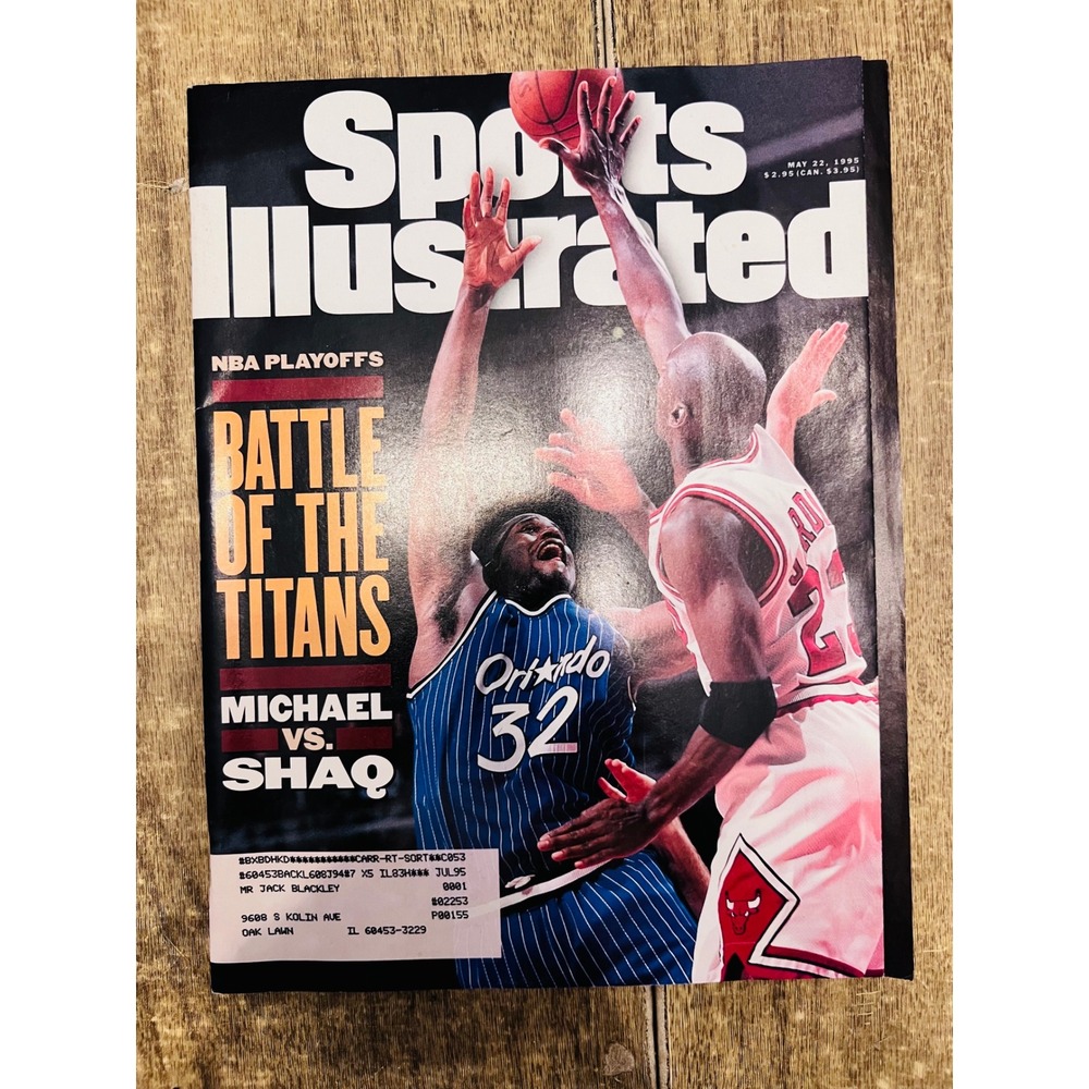 Sports‎ Illustrated Michael Jordan VS Shaq Battle Of Titans May 22, 1995 W Label
